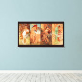 Alphonse Mucha, Four Seasons Leinwanddruck (Insitu (Holzboden))