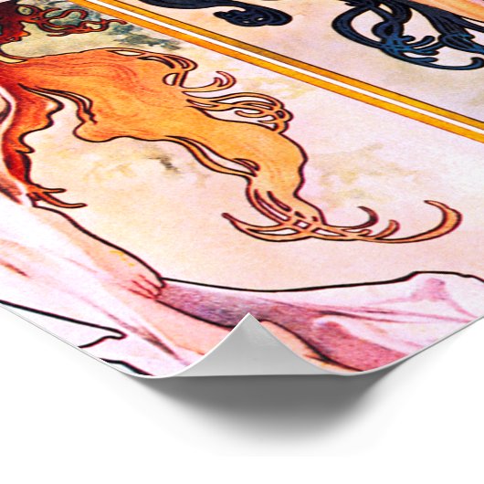 Alphonse Mucha - Four Seasons Poster (Ecke)