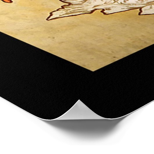 Alphonse Mucha Four Seasons Poster (Ecke)