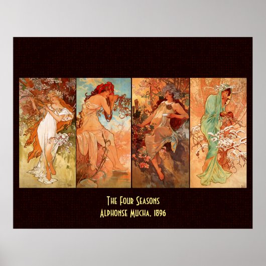 Alphonse Mucha, Four Seasons Poster (Vorne)