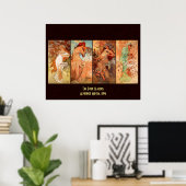 Alphonse Mucha, Four Seasons Poster (Heimbüro)