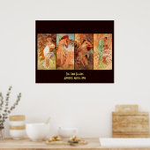 Alphonse Mucha, Four Seasons Poster (Küche)