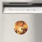 Alphonse Mucha Frucht Magnet (In Situ (Geschirrspüler))