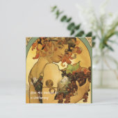 Alphonse Mucha Fruchtmalerei Einladung (Stehend Vorderseite)