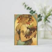 Alphonse Mucha Fruchtmalerei Postkarte (Stehend Vorderseite)