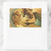 Alphonse Mucha Fruchtmalerei Rechteckiger Aufkleber (Tasche)