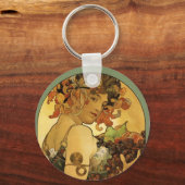 Alphonse Mucha Fruchtmalerei Schlüsselanhänger (Vorderseite)
