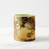 Alphonse Mucha Fruchtmalerei Zweifarbige Tasse (Mittel)