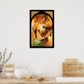 Alphonse Mucha Fruchtposter Poster (Küche)