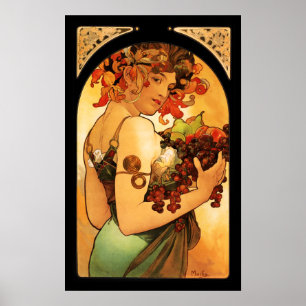 Alphonse Mucha Fruchtposter Poster