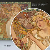 Alphonse Mucha Frühjahr Saison Jugendstil Vintag Fliese