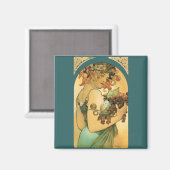 Alphonse Mucha ~ Fruit ( 1897 ) Magnet (Vorderseite/Rückseite)