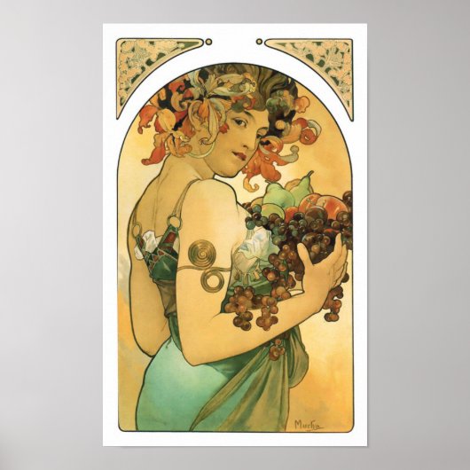 Alphonse Mucha ~ Fruit ( 1897 ) Poster (Vorne)