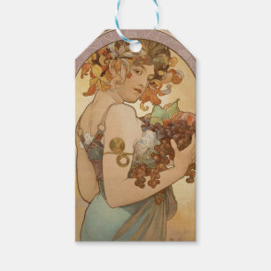 Alphonse Mucha Fruit Art Nouveau Vintage Jungfrau Geschenkanhänger