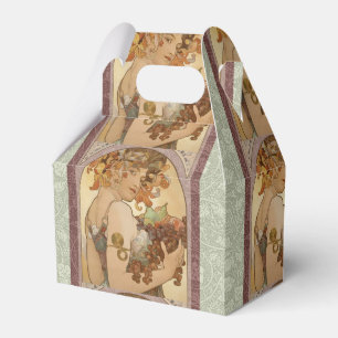 Alphonse Mucha Fruit Art Nouveau Vintage Jungfrau Geschenkschachtel