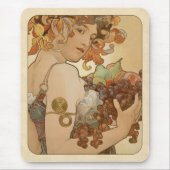 Alphonse Mucha Fruit CC0160 Art Nouveau Mousepad (Vorne)