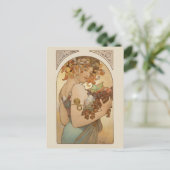 Alphonse Mucha Fruit CC0405 Art Nouveau Postcard Postkarte (Stehend Vorderseite)