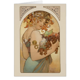 Alphonse Mucha Fruit CC0406 Jugendstilkarte