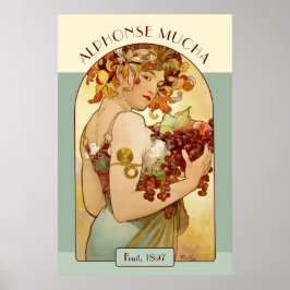 Alphonse Mucha Fruit Kitchen / Wohlhabendes Geschä Poster