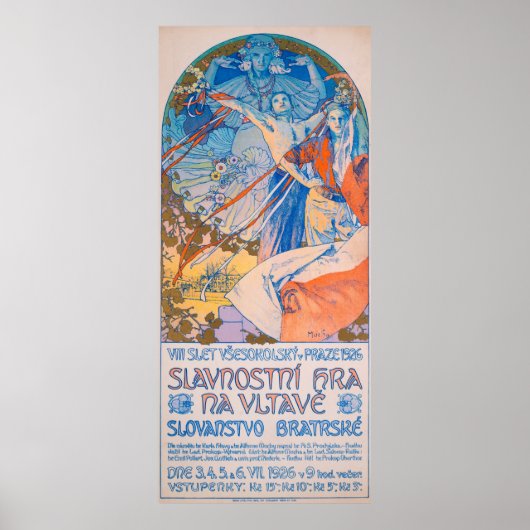 Alphonse Mucha für das Sokol Festival (1926) Poster (Vorne)