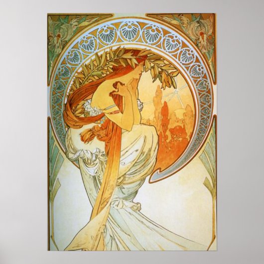 Alphonse Mucha - Gedichte Poster (Vorne)