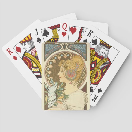 Alphonse Mucha Gemälde Spielkarten (Rückseite)