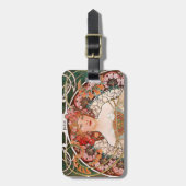 Alphonse Mucha Gepäckanhänger (Vorderseite vertikal)