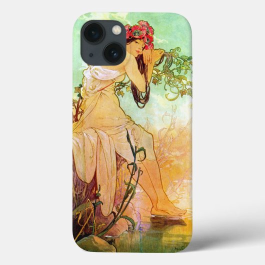 Alphonse Mucha Girl am Teich Case-Mate iPhone Hülle (Rückseite)