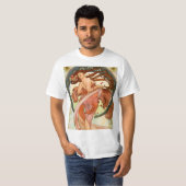 Alphonse Mucha - Giro Nouveau Art - Tanz T-Shirt (Vorne ganz)