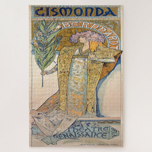 Alphonse Mucha: Gismonda (1894) Puzzle (Vertikal)