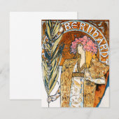 Alphonse Mucha Gismonda Einladung (Vorne/Hinten)