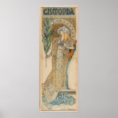 Alphonse Mucha Gismonda Theater Wand Kunstposter Poster (Vorne)