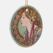 Alphonse Mucha Goddess Art Keramikornament (Rechts)