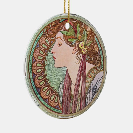 Alphonse Mucha Goddess Art Keramikornament (Rechts)