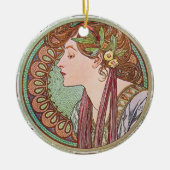 Alphonse Mucha Goddess Art Keramikornament (Vorne)