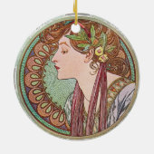 Alphonse Mucha Goddess Art Keramikornament (Hinten)