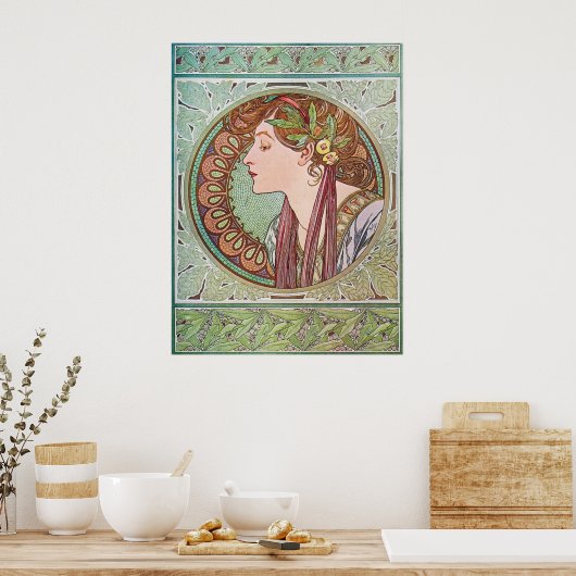 Alphonse Mucha Goddess Art Poster (Küche)