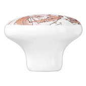 Alphonse Mucha Goddess Keramikknauf (Seitenansicht)