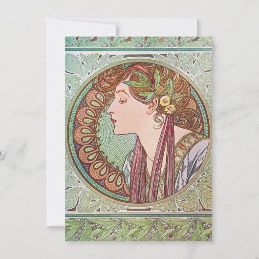 Alphonse Mucha Göttinnen Kunst Einladung (Vorderseite)