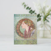 Alphonse Mucha Göttinnen-Kunst Postkarte (Stehend Vorderseite)