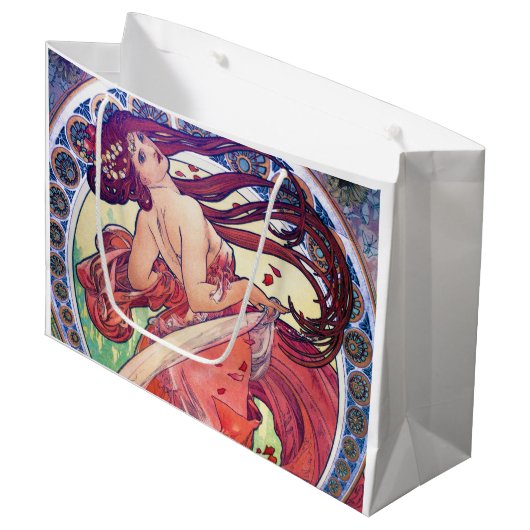 Alphonse Mucha Große Geschenktüte (Vorderseite Schrägansicht)