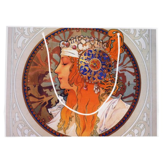 Alphonse Mucha Große Geschenktüte (Rückseite)