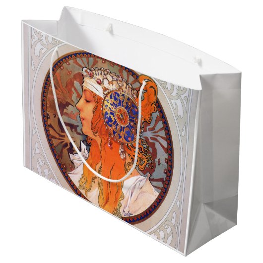 Alphonse Mucha Große Geschenktüte (Rückseite Schrägansicht)