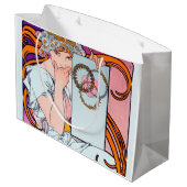 Alphonse Mucha Große Geschenktüte (Rückseite Schrägansicht)