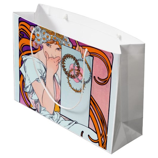 Alphonse Mucha Große Geschenktüte (Rückseite Schrägansicht)