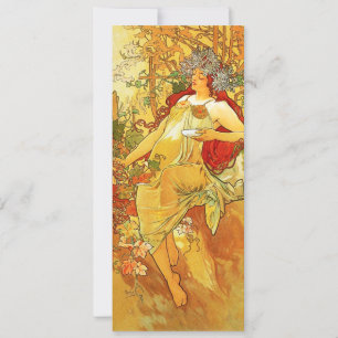 Alphonse Mucha Herbst-Einladungen Einladung