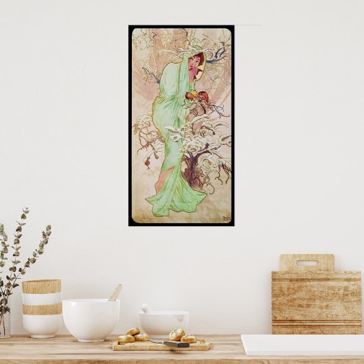 Alphonse Mucha Hiver Winter Poster (Küche)