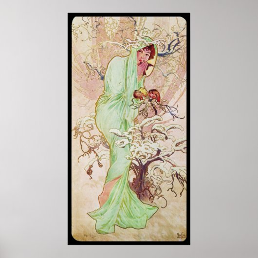 Alphonse Mucha Hiver Winter Poster (Vorne)