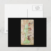 Alphonse Mucha Hiver Winter Postkarte (Vorne/Hinten)