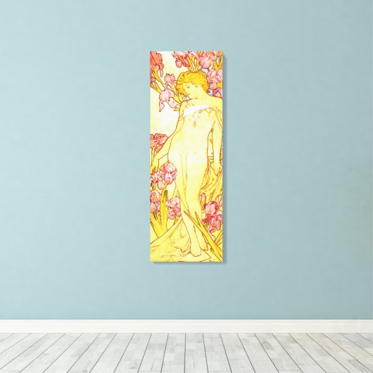 Alphonse Mucha Iris Leinwand Poster (Insitu (Holzboden))
